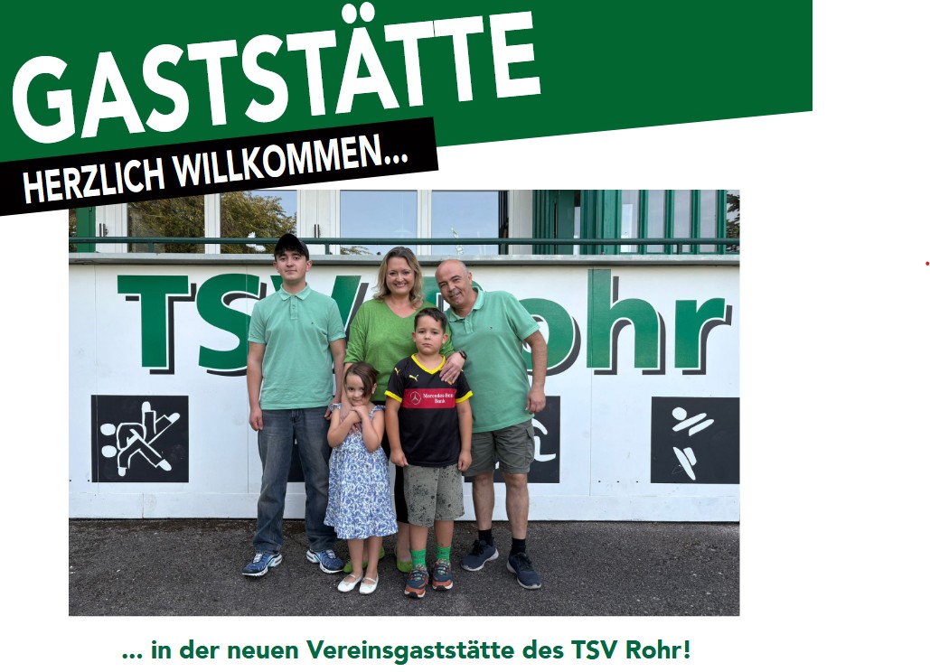 TSV Rohr Gaststaette - Herzlich willkommen